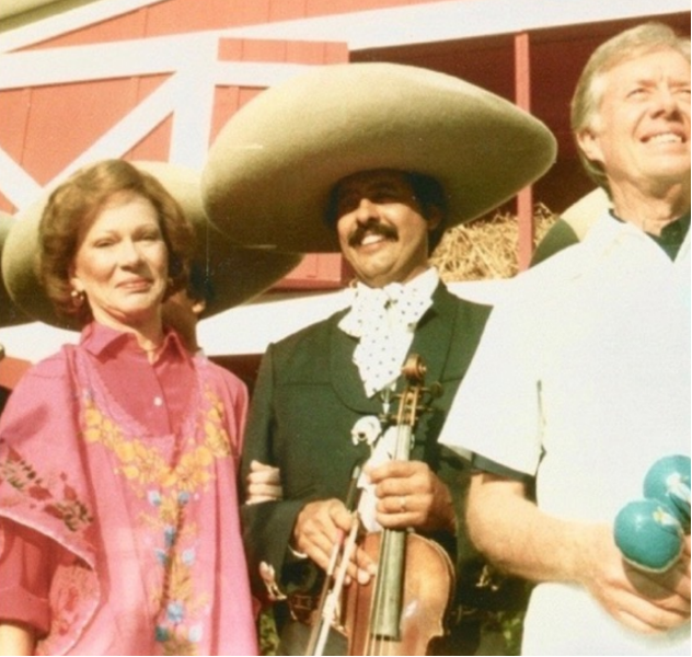 Zeke with President Jimmy Carter and First Lady Rosalynn Carter in 1980